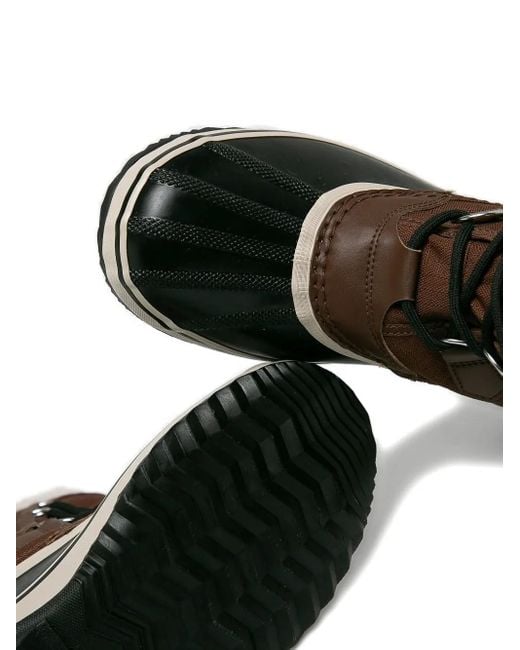 Sorel Brown Lace-Up Fleece-Lined Boots for men