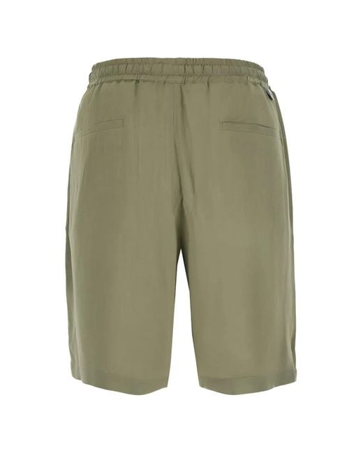 Low Brand Green Drawstring Shorts for men