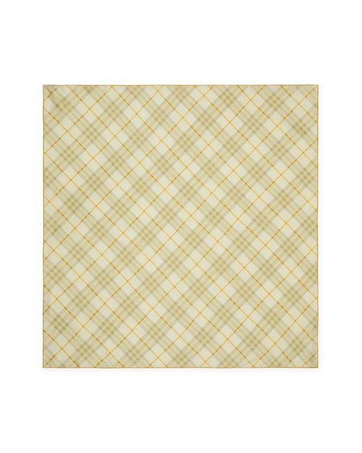 Burberry Natural Checked Silk Scarf