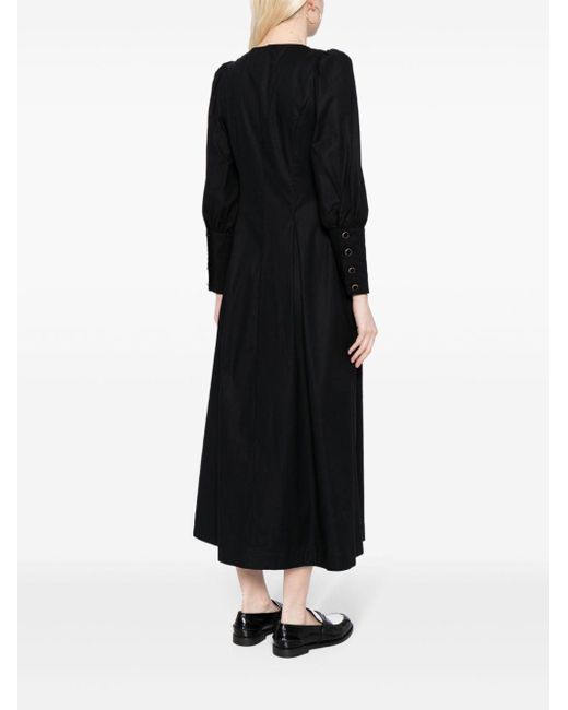 Reformation Black Halia Midi Dress