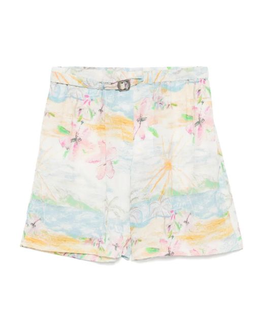 Christopher Esber White Crimped Bahia Shorts