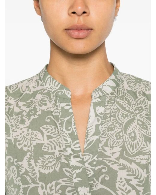 Marc O' Polo White Floral-Print Mini Dress