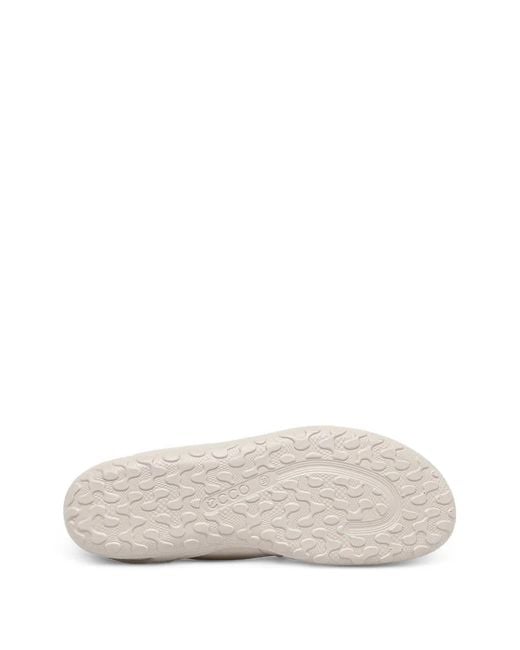 Ecco Natural Lace-Up Ballet Flats