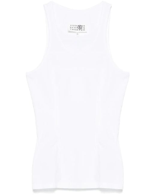 MM6 by Maison Martin Margiela White Tank Top