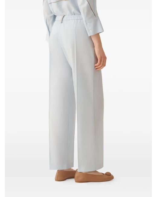 Fabiana Filippi White Elasticated-Waist Trousers