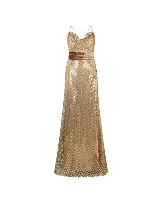 Roberto Cavalli Women's Natural Sequin Maxi Dress -  seucardapiopratico.com.br