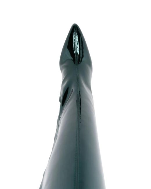Giuseppe Zanotti Green 95Mm Pointed-Toe Leather Boots