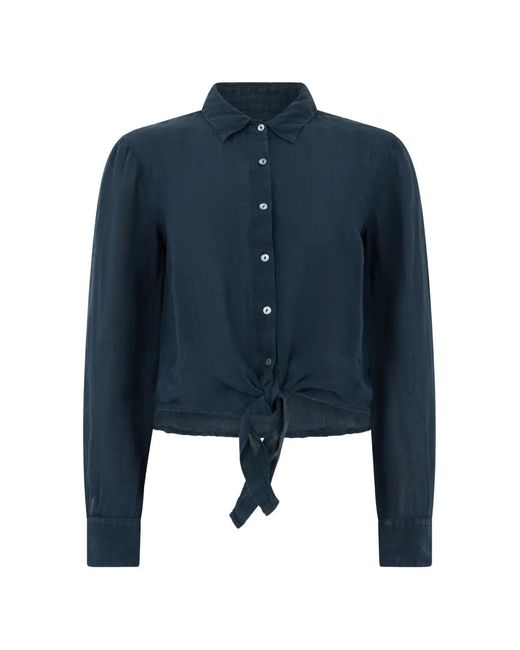 120% Lino Blue Buttoned Shirt
