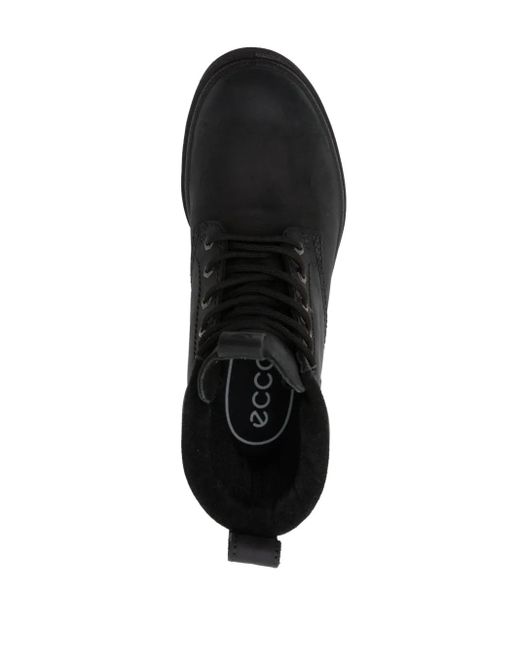 Ecco Black Grainer Lace-Up Suede Boots