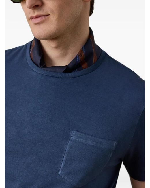 Ralph Lauren Blue Chest-Pocket T-Shirt for men
