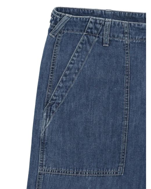 Fortela Blue Newfatigue Patch-Pocket Jeans for men