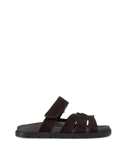 Doucal's Black Suede Sandals