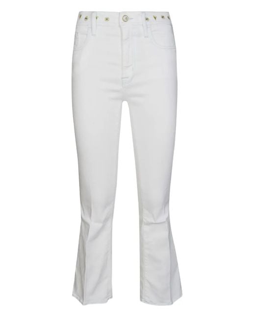 Jacob Cohen White Victoria Floral-Embellished Jeans