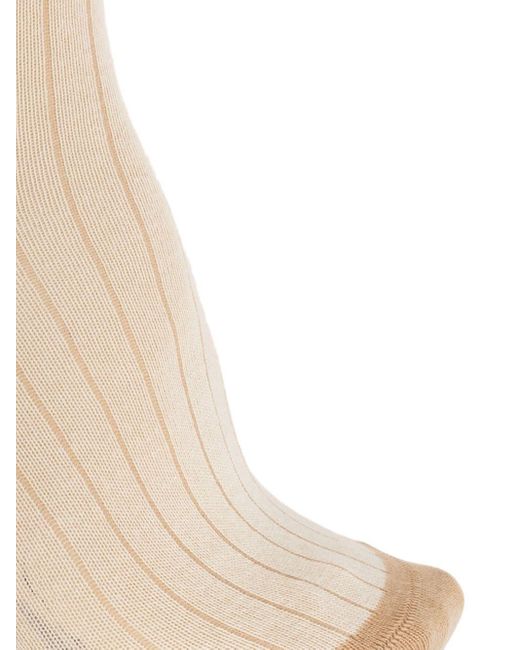 Etro Gestreifte Socken mit Logo-Jacquard in Natural für Herren