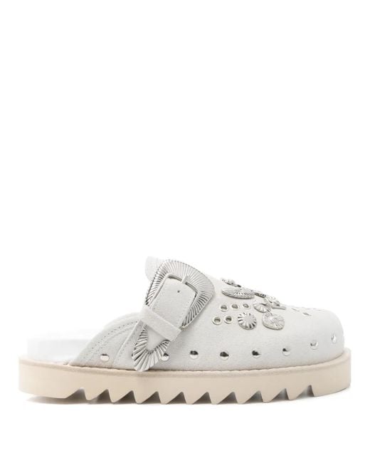 Toga Sabot Metal Mules White