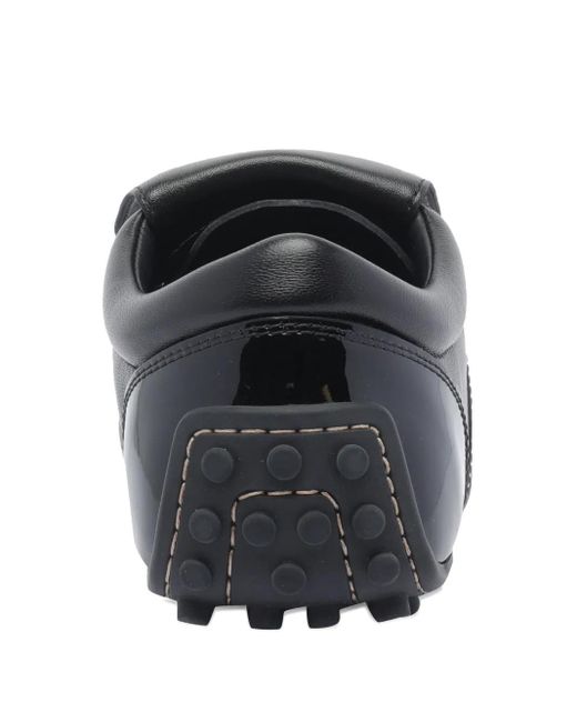 Tod's Black Leather Lace-Up Low-Top Sneakers