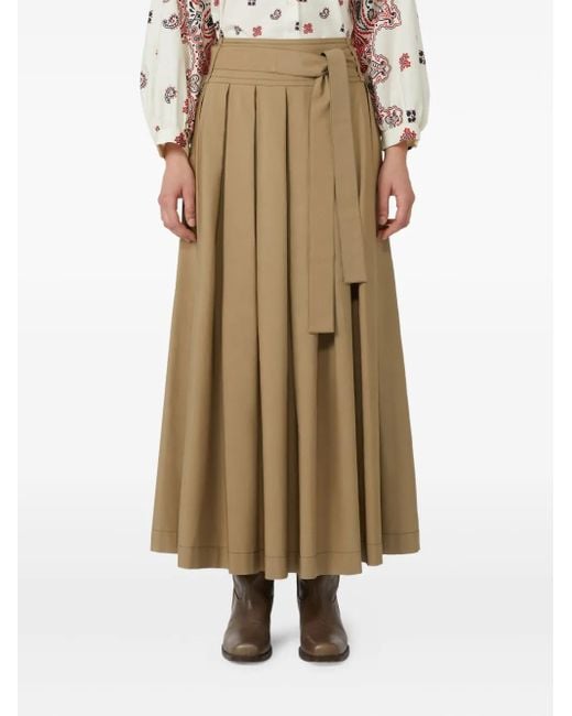 Weekend by Maxmara Natural Agiate Pleated Skirt