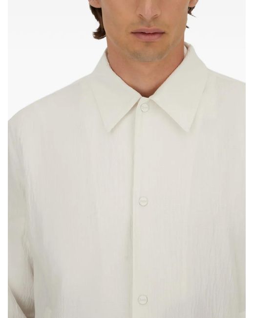 Herno White Buttoned Shirt Jacket for men