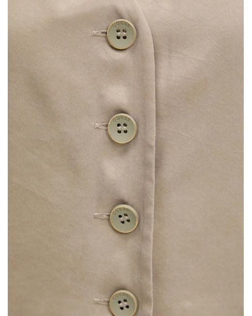 Guess Blue Button-Fastening Sleeveless Vest