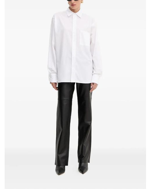 Boss White Pocket-detail Shirt