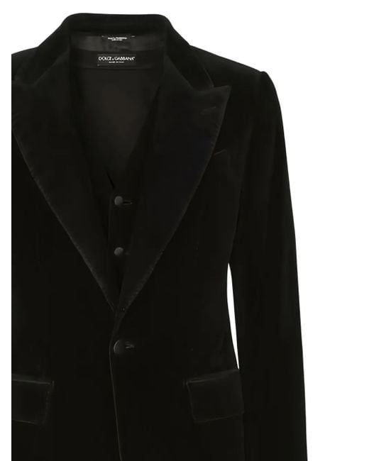 Dolce & Gabbana Black 3-Piece Single-Breasted Suit for men