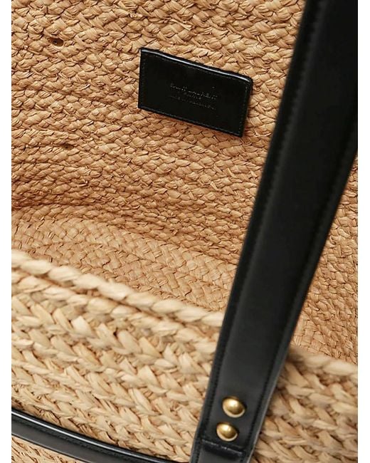 Saint Laurent Natural Woven Cage Shoulder Bag