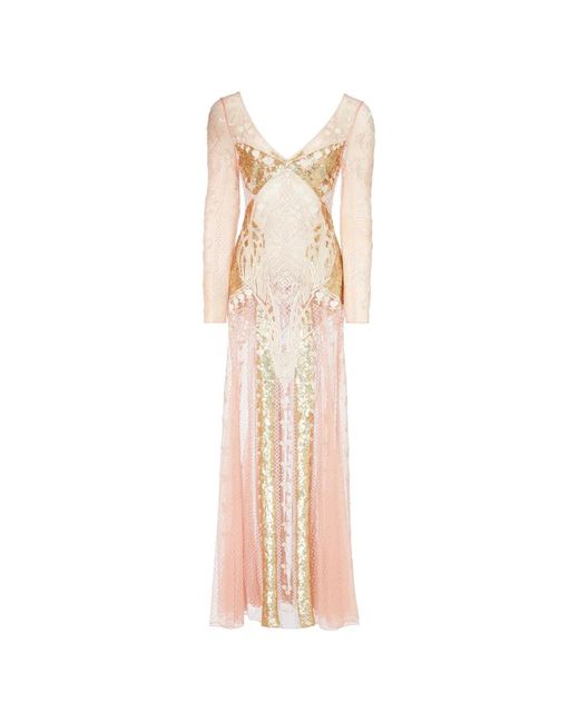 Temperley London White Gigi Embroidered Maxi Dress
