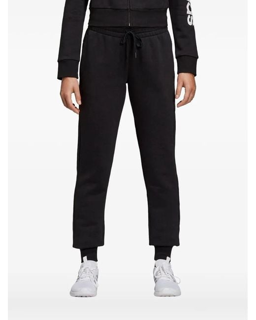 Adidas Black Essentials Logo Track Pants