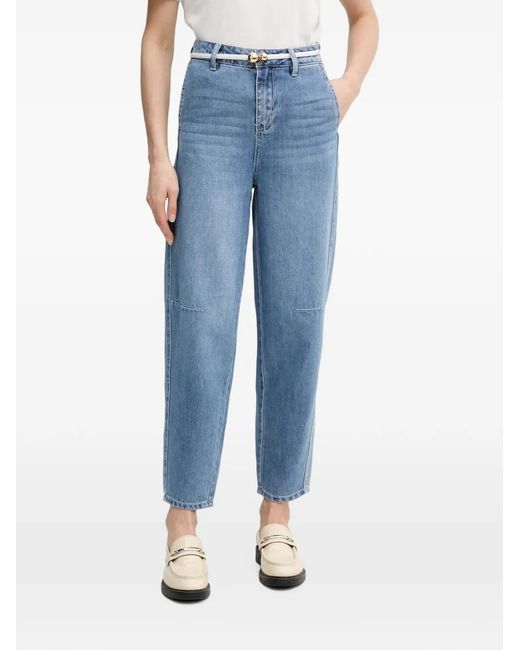 GAUDI Blue Belted Faded Jeans