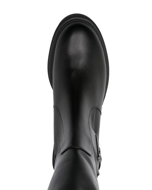 Stuart Weitzman Black Soho Gia 75Mm Leather Boots