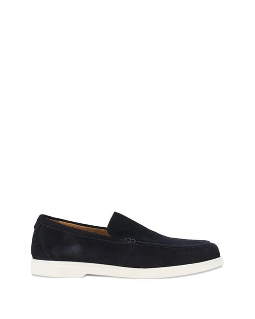 Loake Blue Tuscany Suede Loafers for men