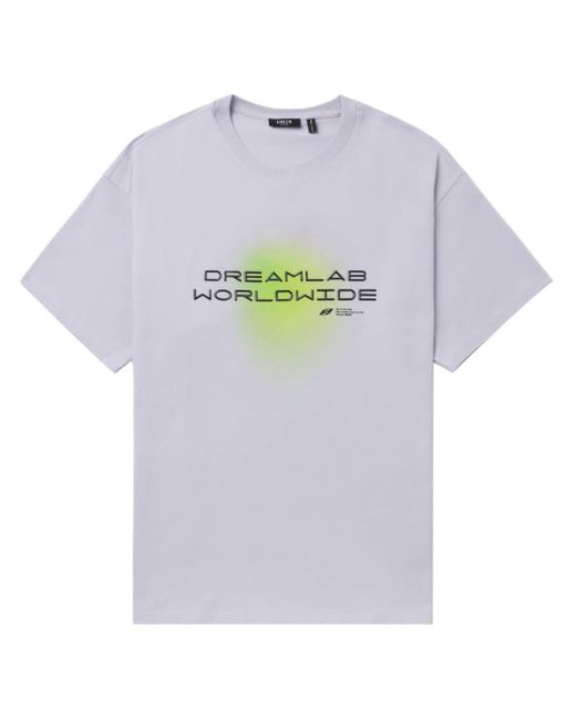 FIVE CM Gray Text-print Cotton T-shirt for men