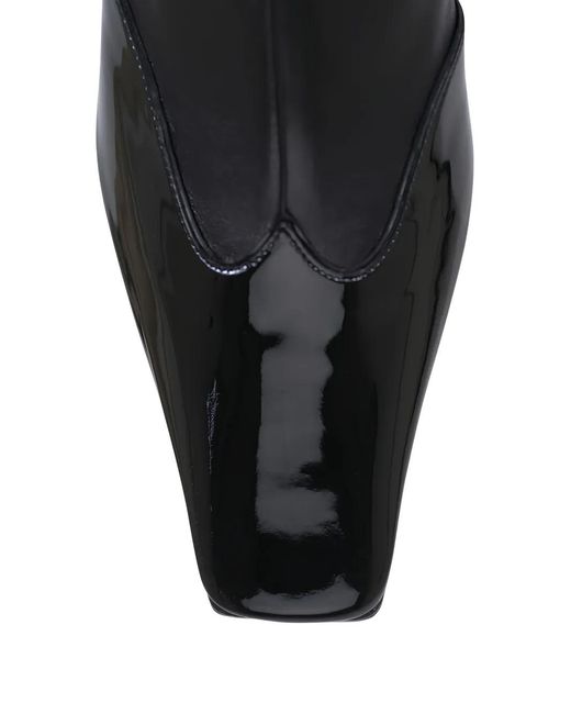 Khaite Black Leather Pointed Boots