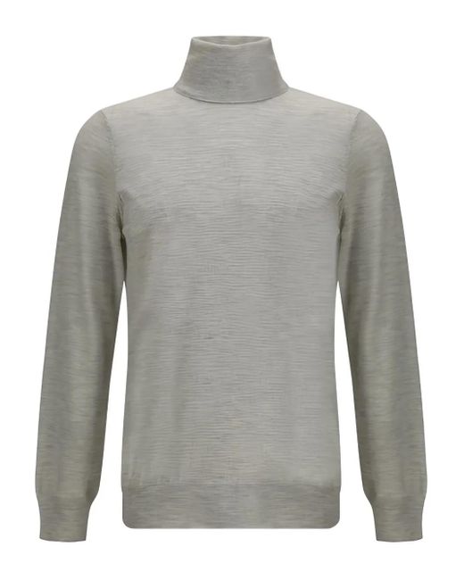Brunello Cucinelli Pullover Mit Rollkragen in Gray für Herren