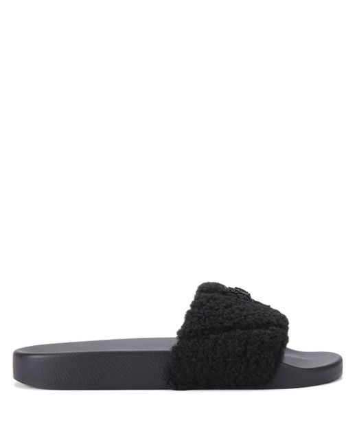 Kurt Geiger Black Meena Teddy Slides