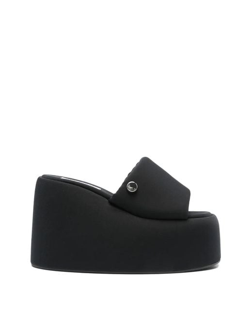 The Attico Black Mochi Platform Sandals
