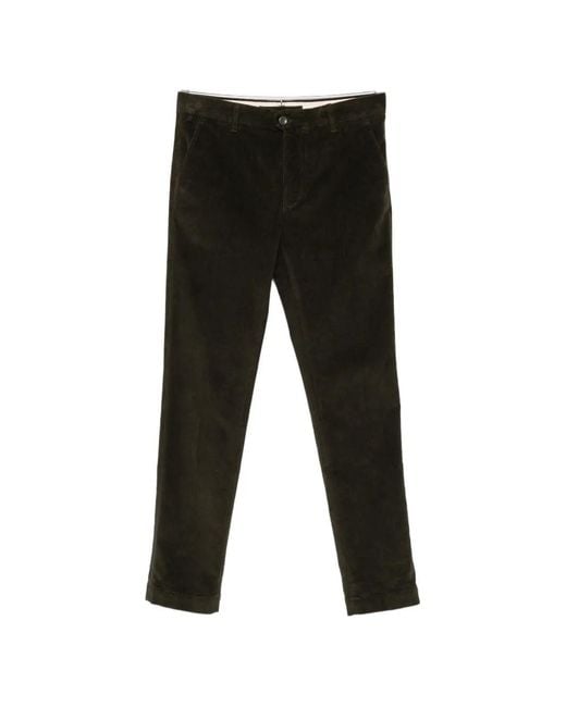 Incotex Black Corduroy Trousers for men
