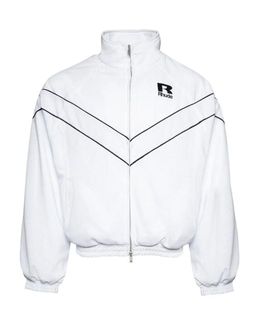 Rhude White Piping Raglan Jacket for men