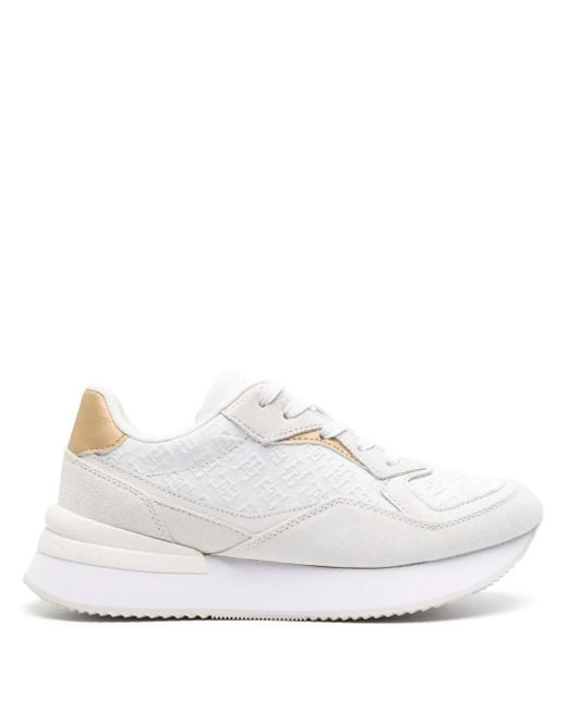 Tommy Hilfiger White Sneakers Mit Monogramm
