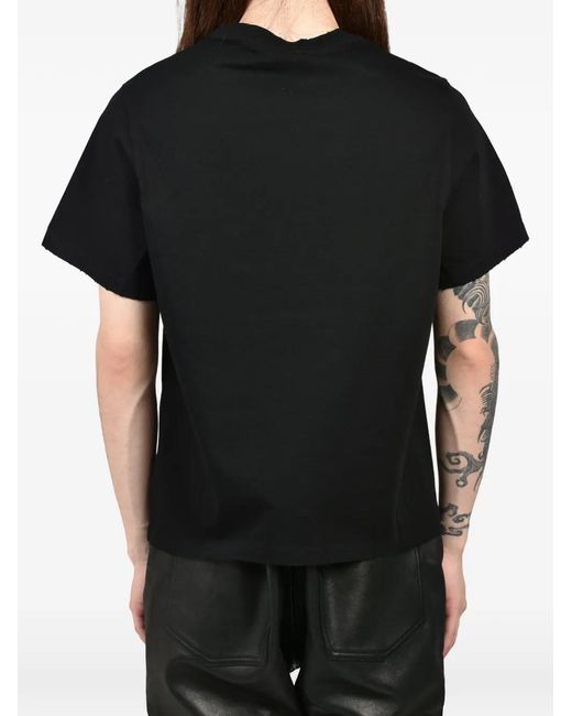 Det Blev Sent Black Distressed T-Shirt for men