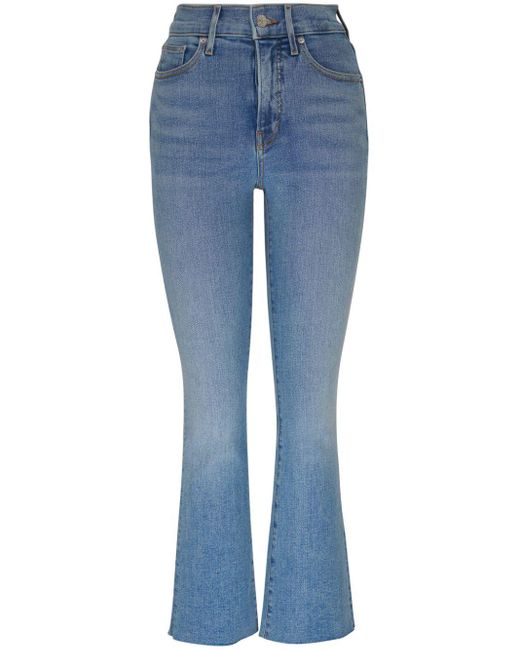 Veronica Beard Blue High-rise Flared Jeans