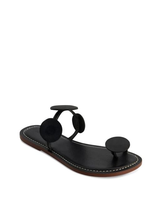 Bernardo White New Moon Toe-Ring Sandals