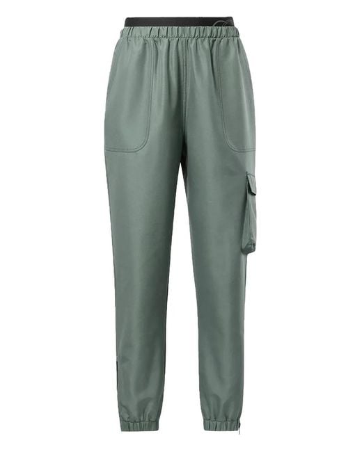 Reebok Green Cargo Track Trousers