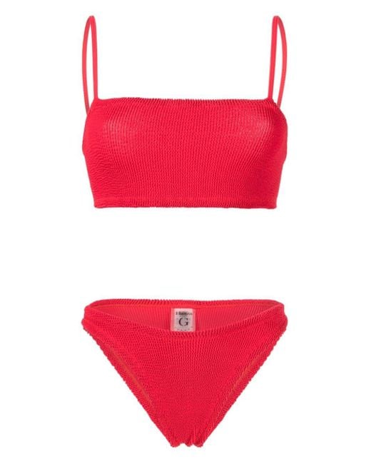 Set bikini Gigi con effetto stropicciato di Melissa Odabash in Red