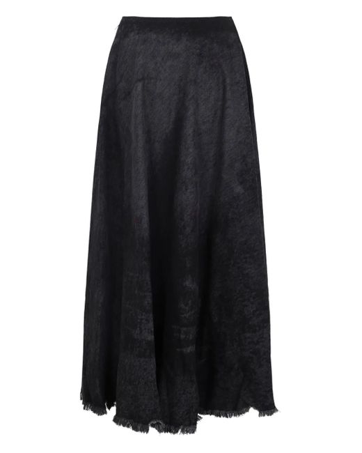 DIESEL フレイドヘム Aラインスカート Black