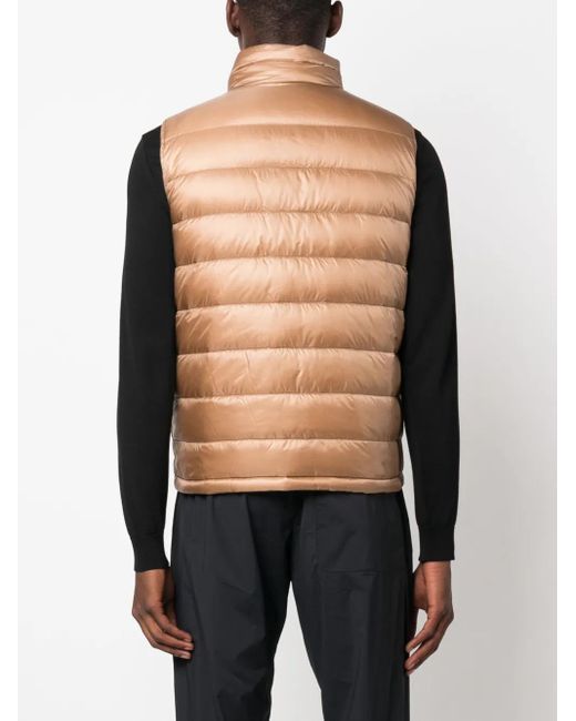 Herno Brown Zipped-Up Padded Vest for men