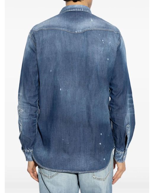 DSquared² Blue Denim Shirt for men