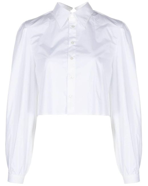 Chemise en coton à design superposé MM6 by Maison Martin Margiela en coloris White
