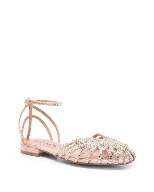 Bibi Lou Pink Serabi Flat Pumps