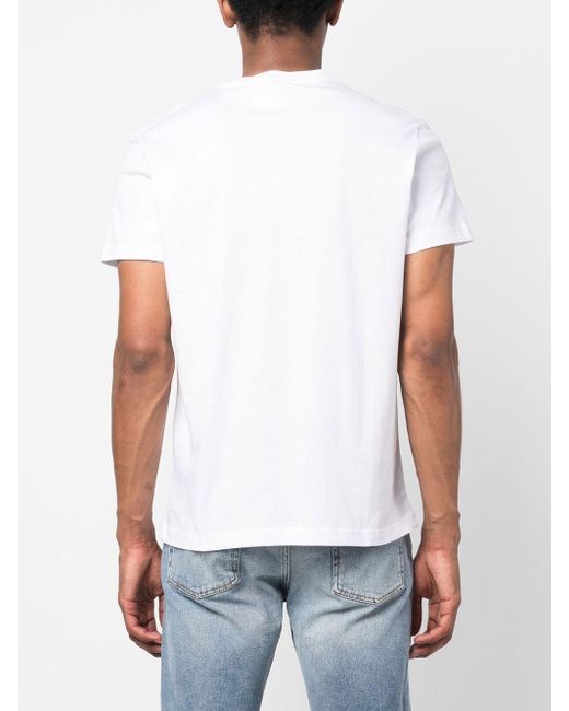 Versace White Logo-print T-shirt for men
